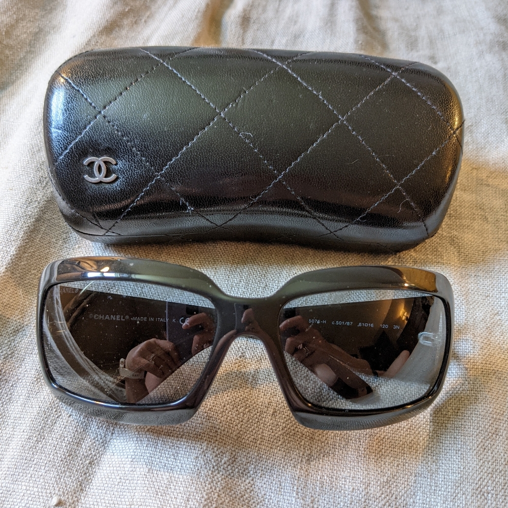 Chanel square mother of pearl sunglasses